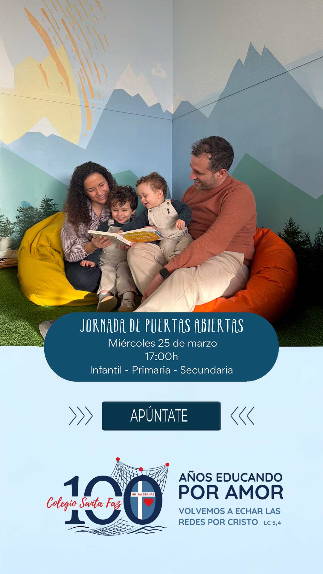 JORNADA DE PUERTAS ABIERTAS - Miércoles 20 de Marzo - 17:00 h | Infantil - Primaria - Secundaria | FORMULARIO DE INSCRIPCIÓN