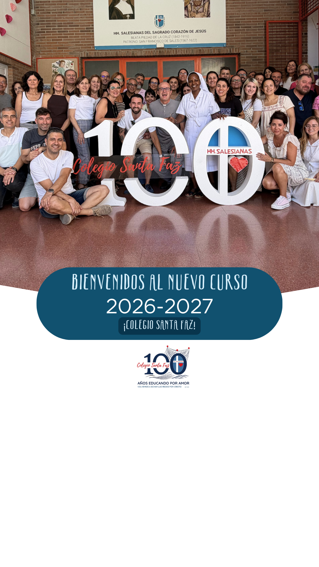 BIENVENIDOS AL NUEVO CURSO 2026-2027 - COLEGIO SANTA FAZ